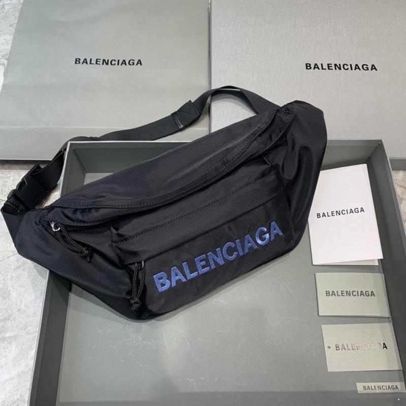 Balenciaga Bags 533009180613 black blue lettering black tape